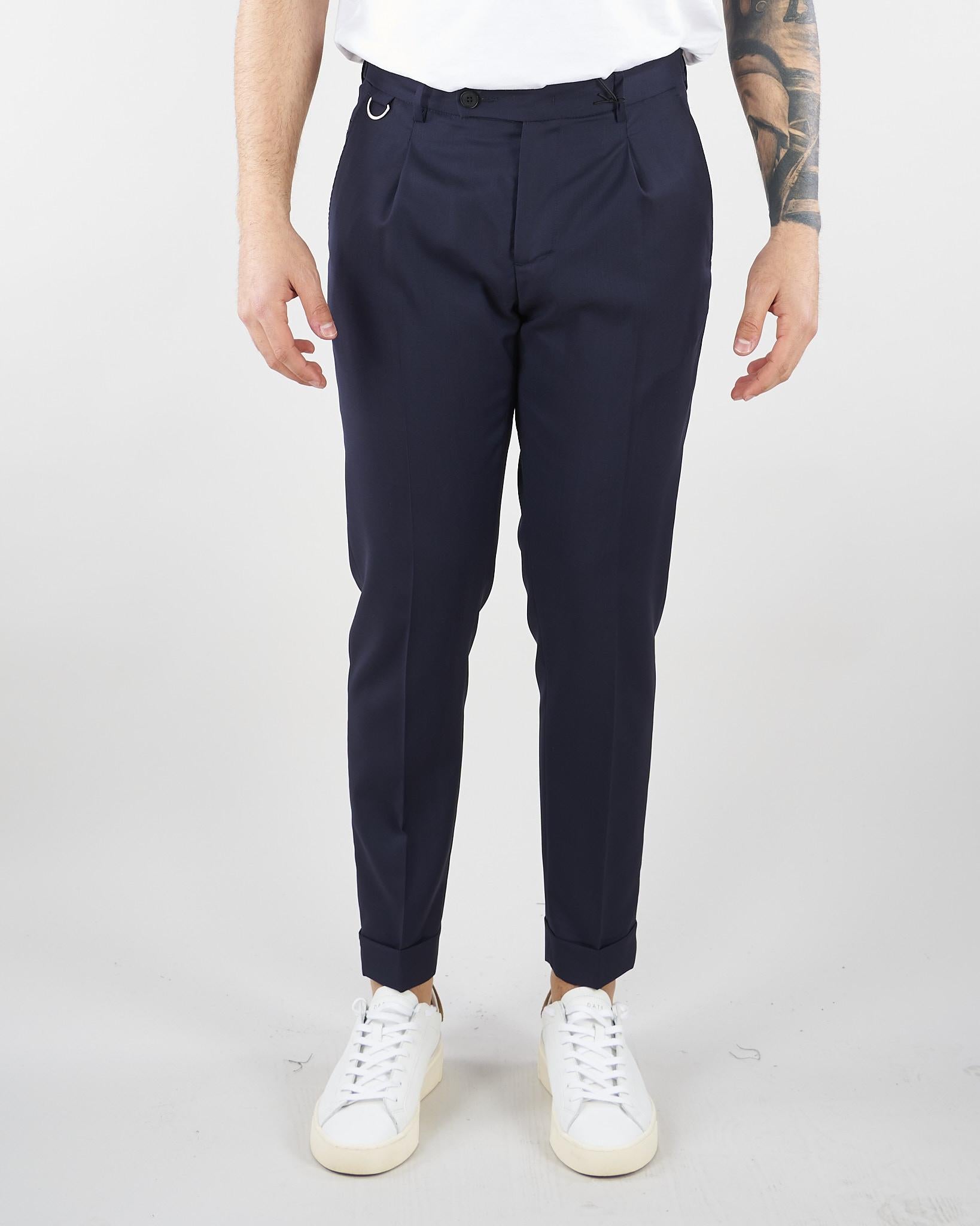 Pantalone Riviera Blu in fresco lana LP26002 E016 LOW BRAND 
