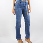 Jeans Denim con cintura e ricamo logo Shikoku SHIKOKU 475 NENETTE 