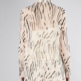 Camicia Crema-Nero in georgette stampata PBPGIRAFFA 9 PENNY BLACK 