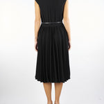 Abito Nero in cady con plissè ALBINO 1 MAX MARA STUDIO 