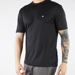 T-shirt Nero in jersey lyocell con logo EM004592AF13747 UC001 EMPORIO ARMANI 