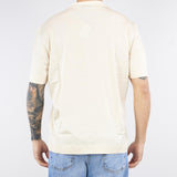 T-shirt Crema in jersey misto lyocell con ricamo logo asv