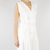 Top Bianco con nodo e volant SS260153 1 ELEH 