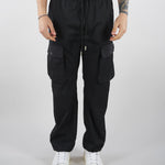 Pantalone cargo Nero Relaxed fit XP3382 99 YES LONDON 