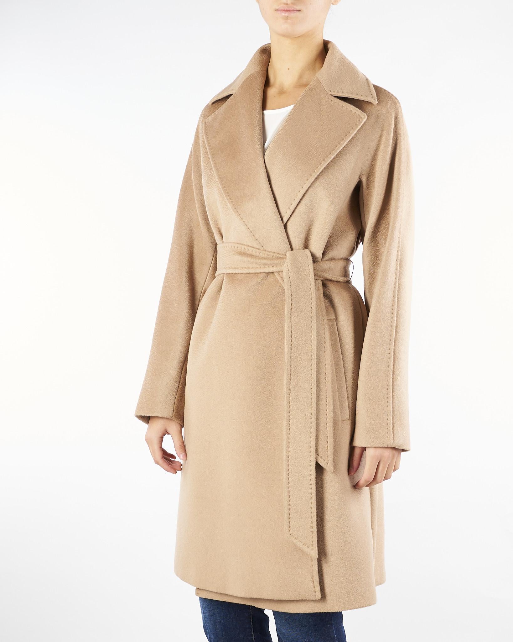 Cappotto Beige a vestaglia in lana DRAVENNA 6 MAX MARA STUDIO 