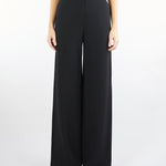 Pantalone nero largo in cady JEZ 1 MAX MARA STUDIO 