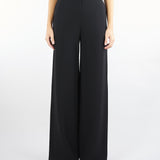 Pantalone nero largo in cady JEZ 1 MAX MARA STUDIO 