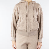 Felpa jacquard Beige in maglia NS272 30 NO SECRETS 