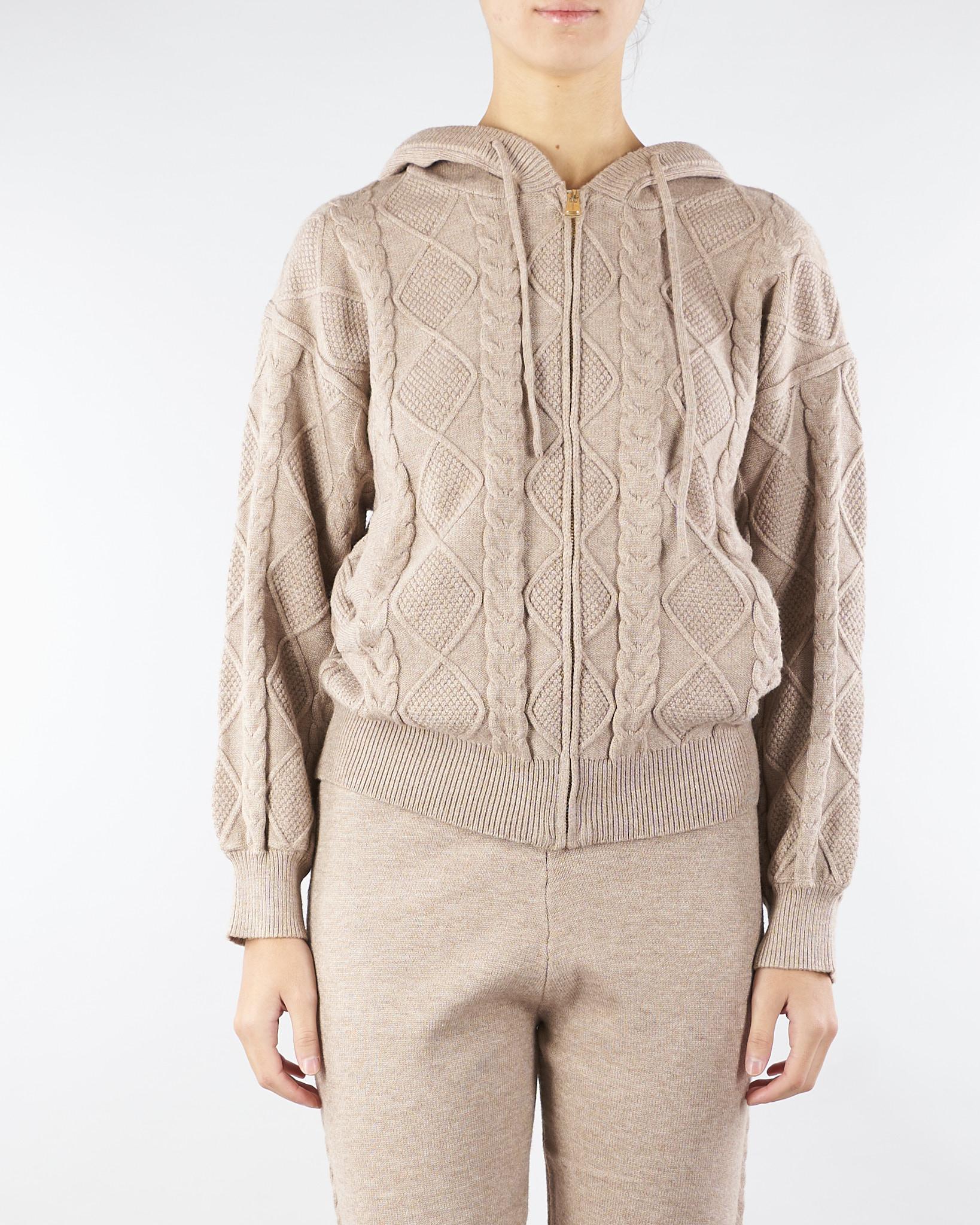 Felpa jacquard Beige in maglia NS272 30 NO SECRETS 