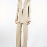 Blazer Beige regular fit in flanella BOLSENA 52 MAX MARA STUDIO 