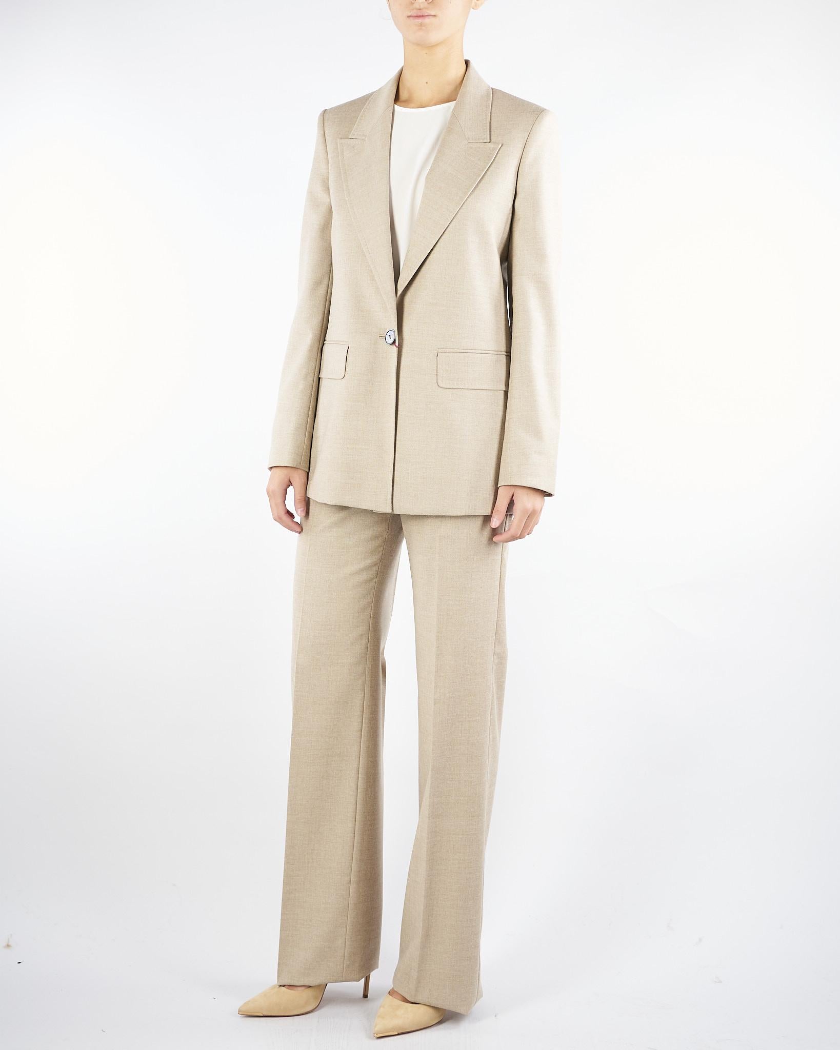 Blazer Beige regular fit in flanella BOLSENA 52 MAX MARA STUDIO 
