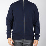Cardigan Blu full zip in misto lana 3932M514253802 89 MANUEL RITZ 