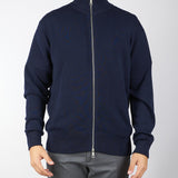 Cardigan Blu full zip in misto lana 3932M514253802 89 MANUEL RITZ 