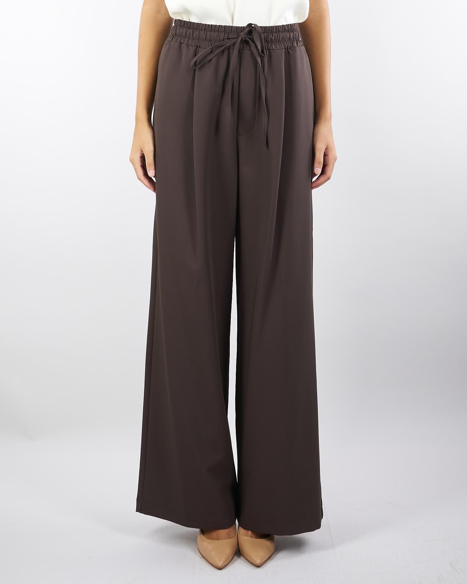 Pantalone Marrone con Coulisse e Laccio TF0374 69 VICOLO 