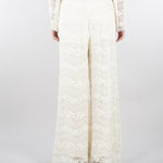 Pantaloni Burro ampi in pizzo macramè TP2901 59 TWIN SET 