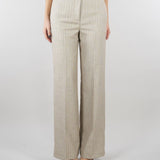Pantalone Gessato Beige wide leg TAB0227 35 VICOLO 