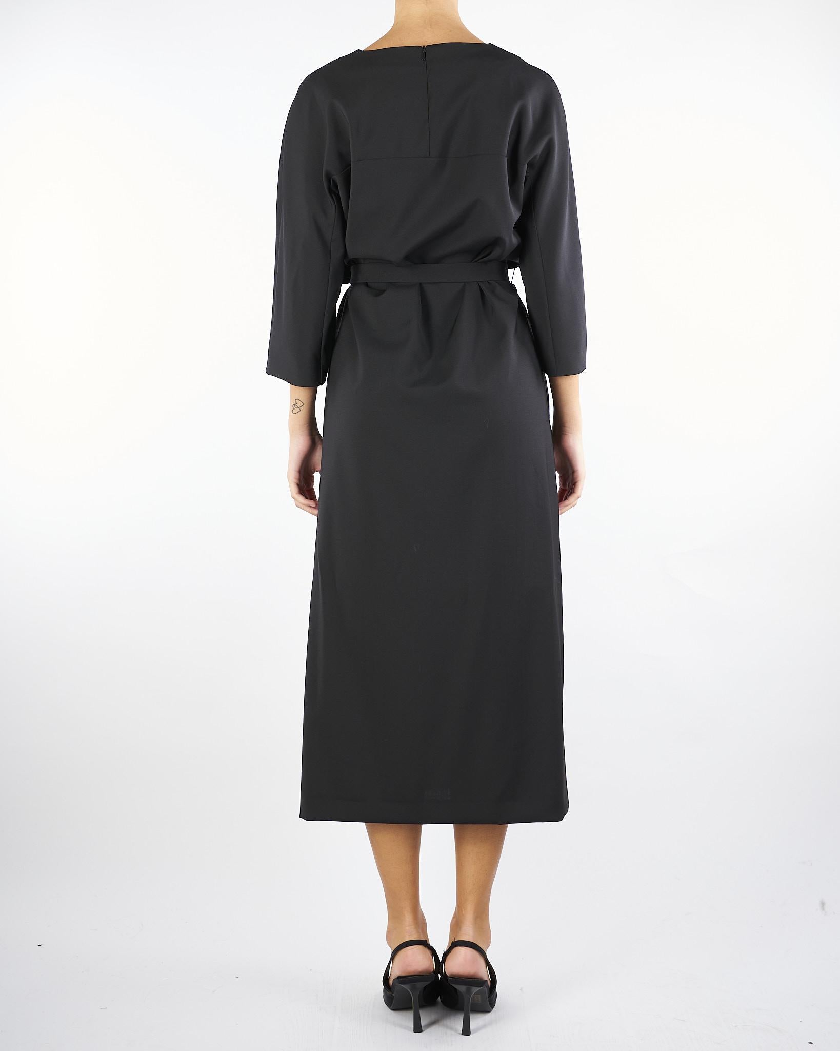 Abito Nero in tela di lana LAZIALE 2 MAX MARA WEEKEND 