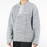 Maglia Polo Grigio Melange in lana MA3407 8 I'M BRIAN 