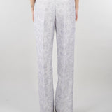 Pantalone jacquard Polvere relax fit elasticato in seta lino ricamato PT117350330051 760 SEVENTY 