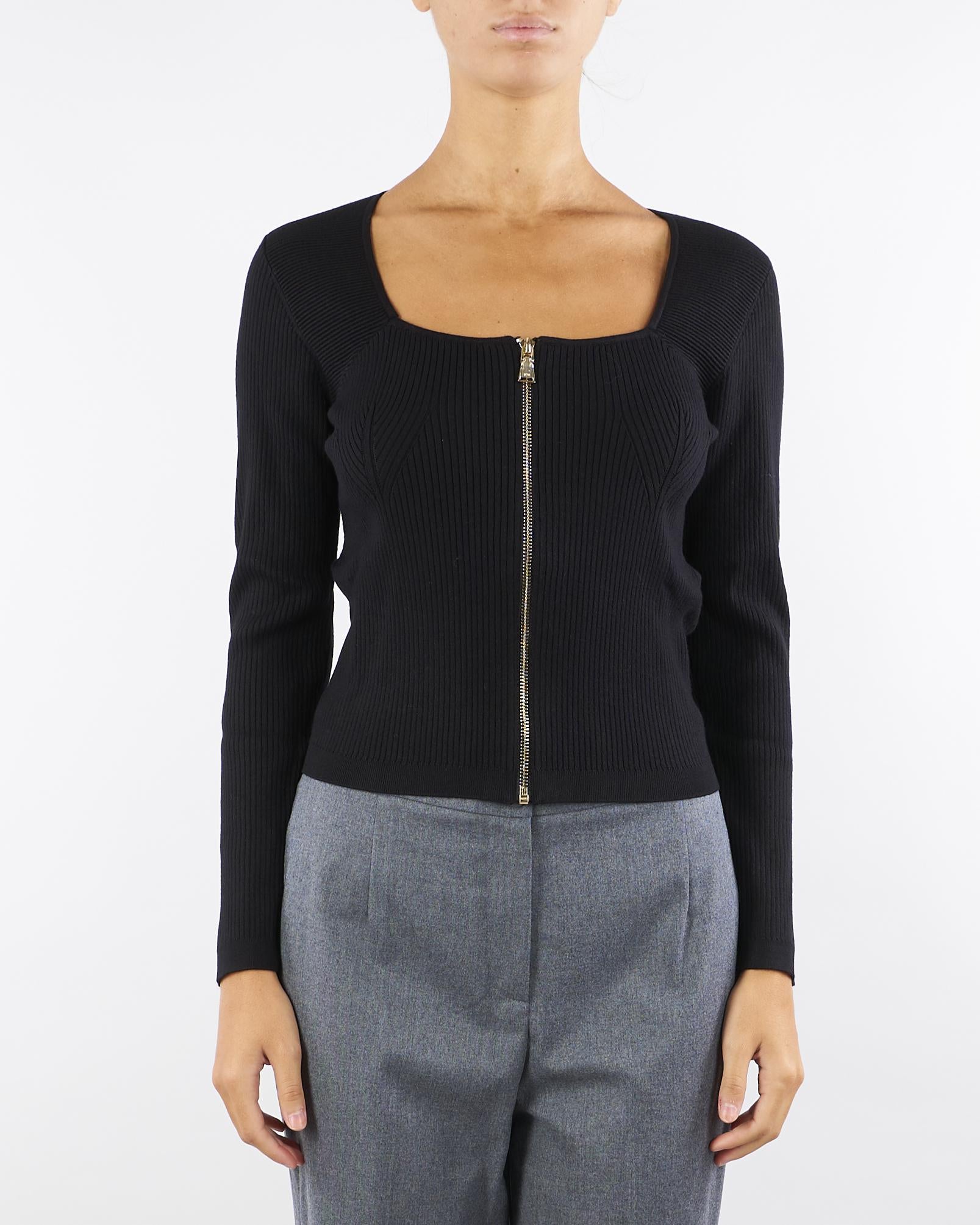 Cardigan Nero con zip Cerryl CERRYL 700 NENETTE 