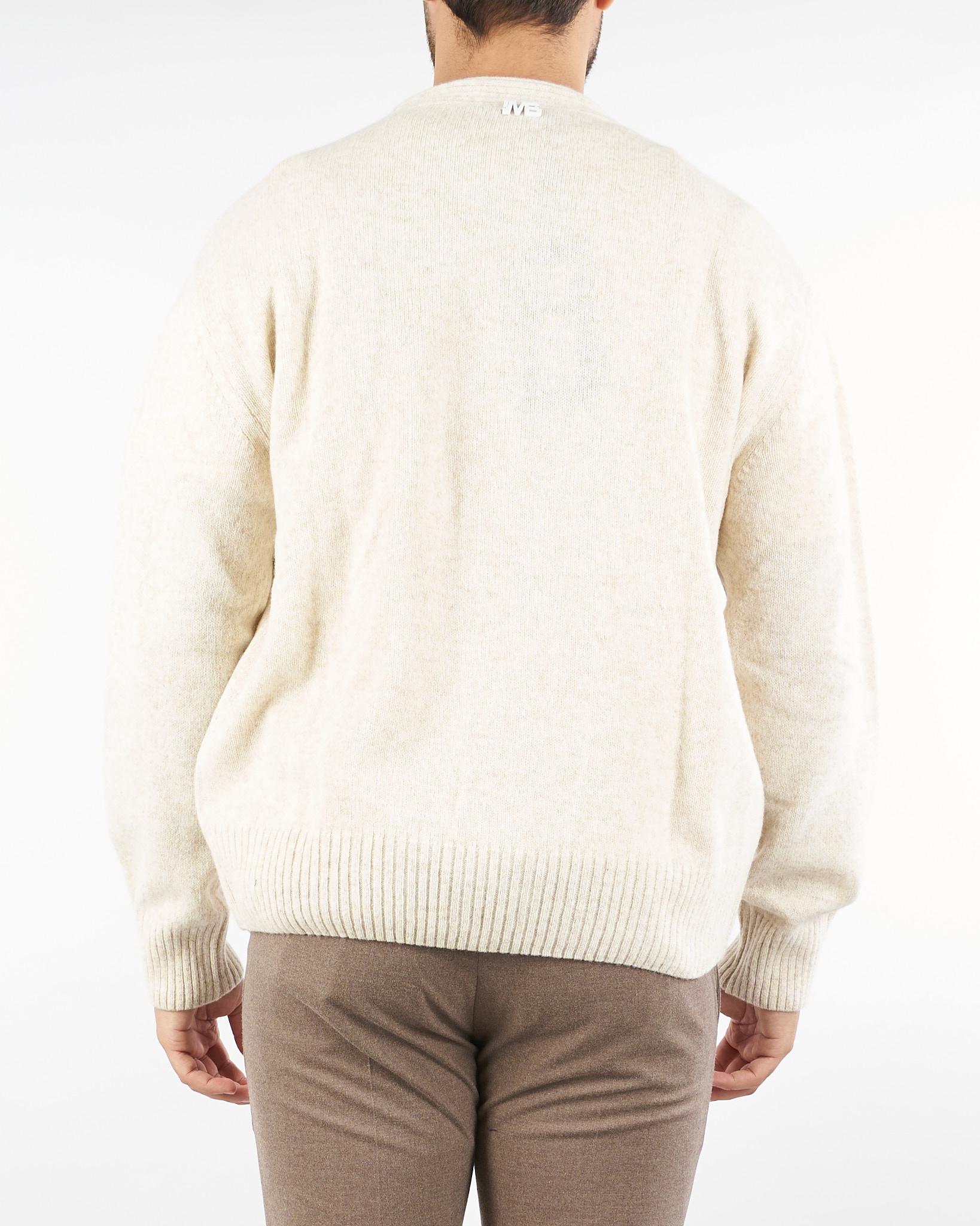 Cardigan Panna Melange in lana MA3405 2 I'M BRIAN 