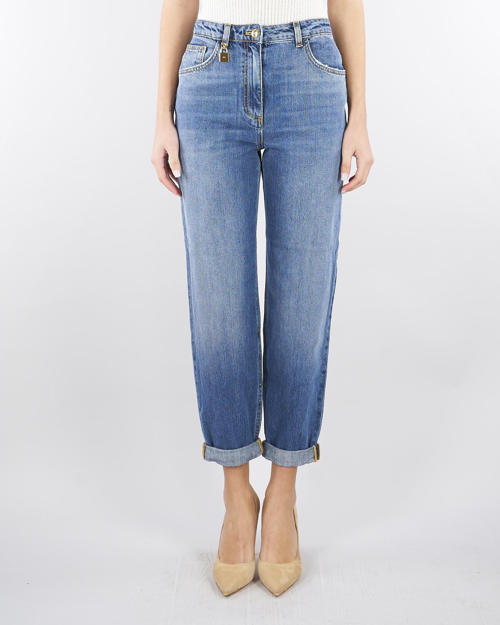 Jeans a ovetto con lucchetto gioiello PJ27D61E2 139 ELISABETTA FRANCHI 