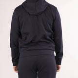 Felpa con cappuccio e zip in tessuto punto Roma Emporio Armani