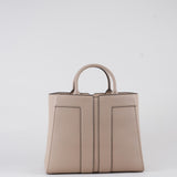 Borsa Tote grande Greige con logo in rilievo