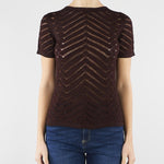 Maglia Coffee fitted chevron TT3101 12110 TWIN SET 
