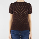 Maglia Coffee fitted chevron TT3101 12110 TWIN SET 