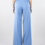 Pantalone palazzo Azzurro in tela di lana WKDVISIVO 5 MAX MARA WEEKEND 