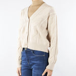 Cardigan Beige in lana e cachemire a trecce ALADINO 2 MAX MARA STUDIO 