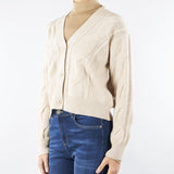 Cardigan Beige in lana e cachemire a trecce ALADINO 2 MAX MARA STUDIO 