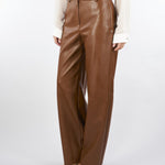 Pantaloni Cuoio in jersey spalmato LORD 1 PENNY BLACK 