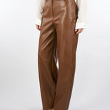 Pantaloni Cuoio in jersey spalmato LORD 1 PENNY BLACK 