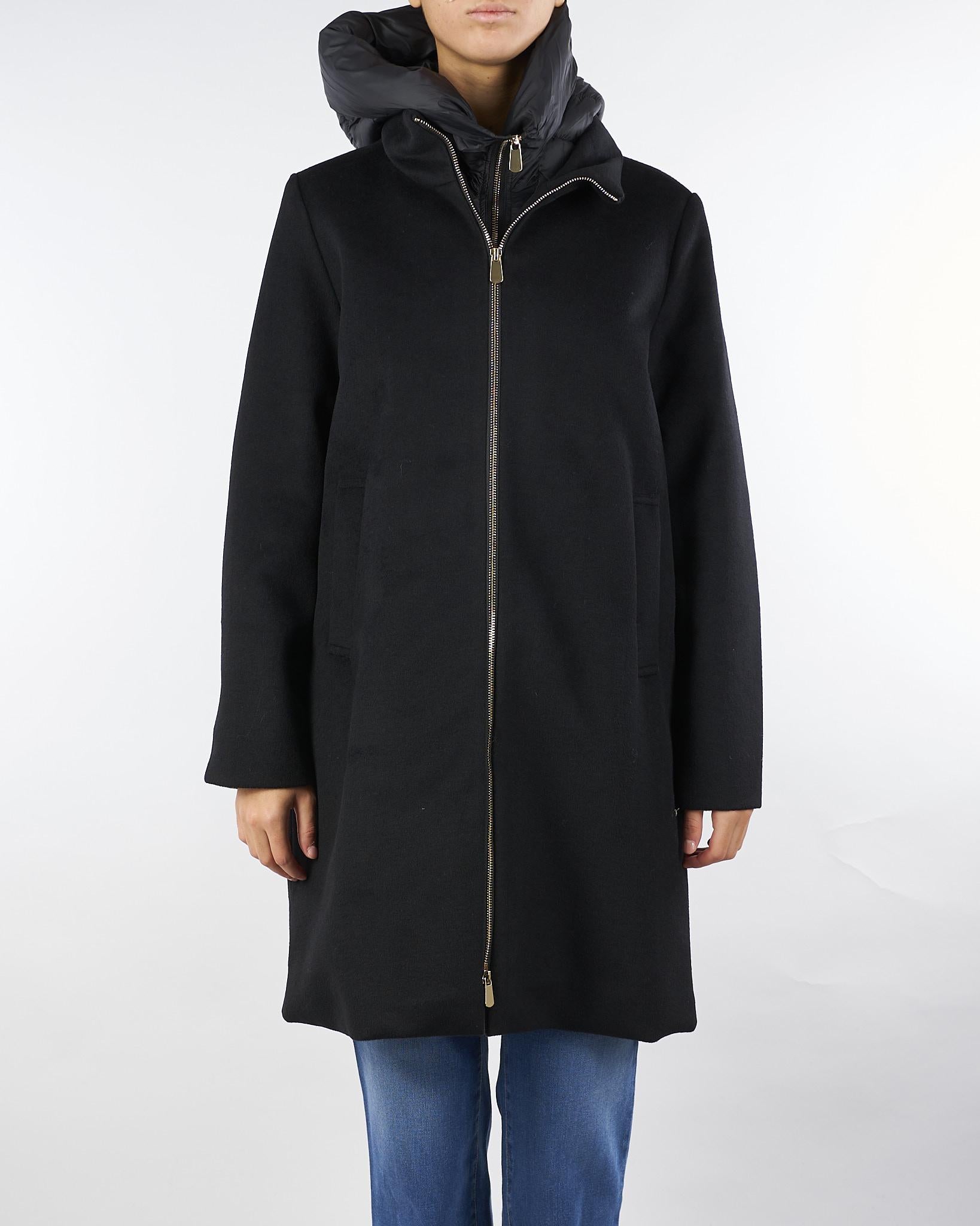 Giubbotto Nero in panno e nylon CS1711150974 999 SEVENTY 