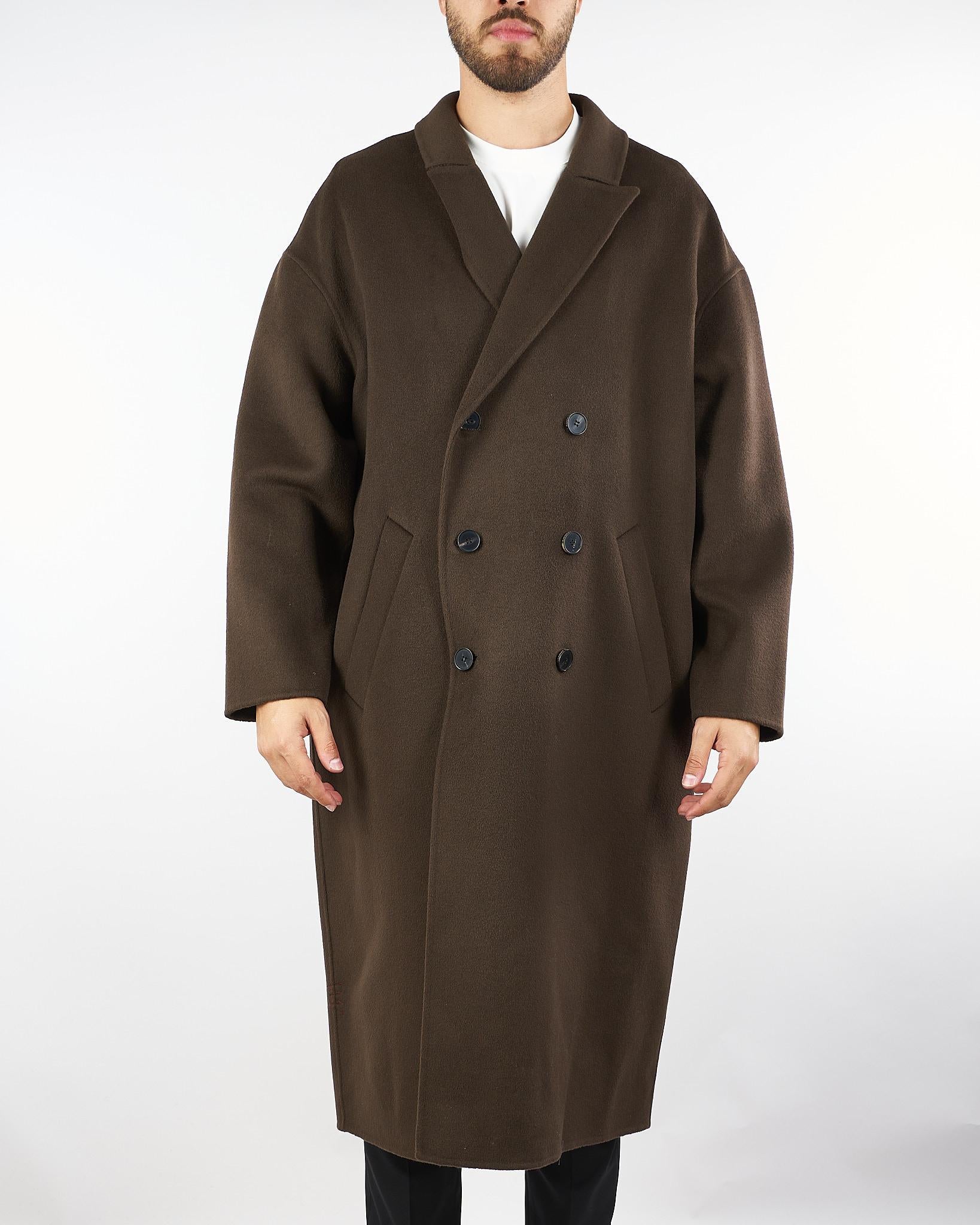 Cappotto Moro Oversize doppiopetto in pura lana B6F0026 69M AMARANTO 