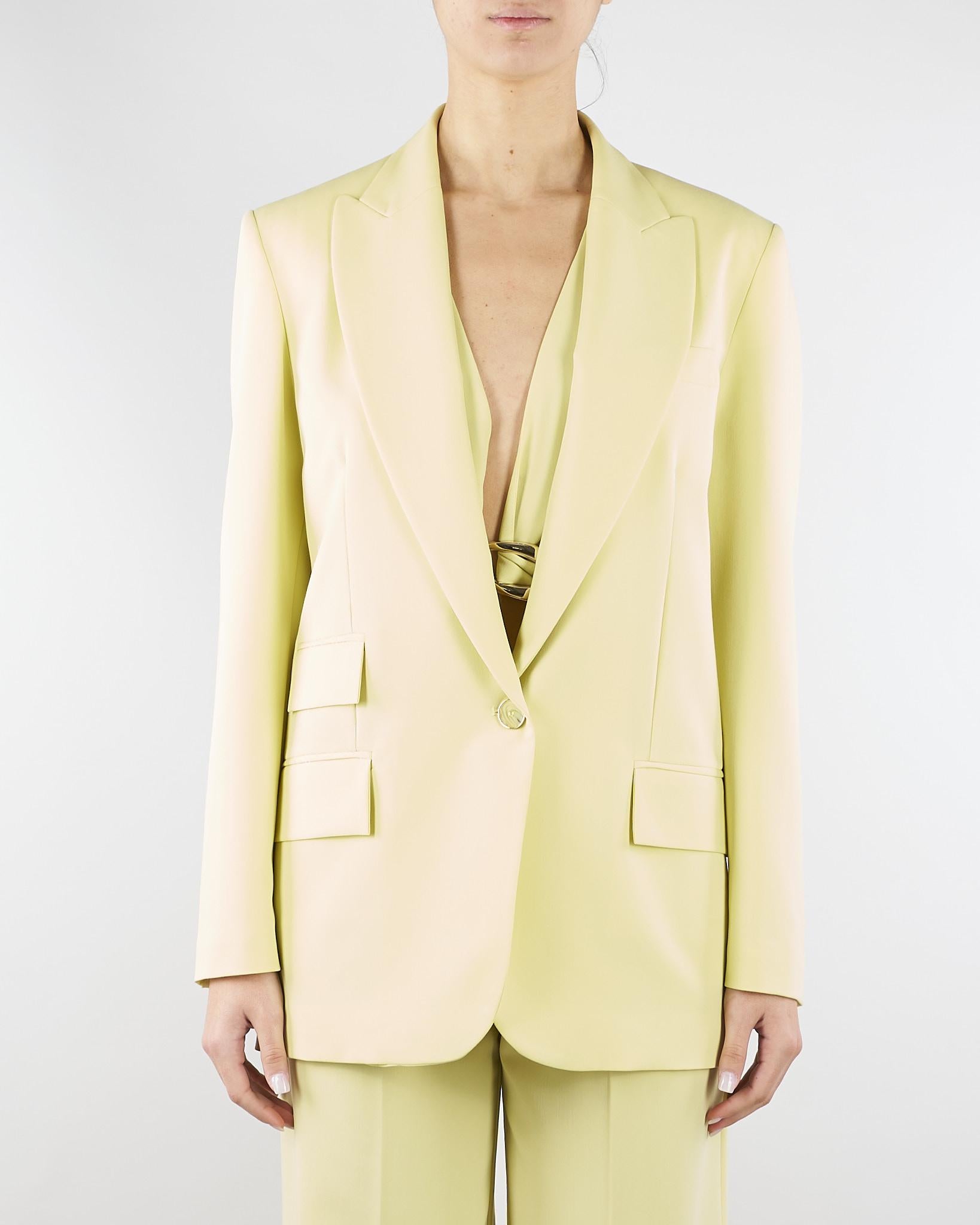 Blazer Lime in tela fluida GI01001TTEL0015 V0774 SIMONA CORSELLINI 