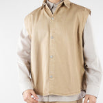 Gilet Beige in cotone Oversize CA3654 45 I'M BRIAN 