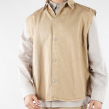 Gilet Beige in cotone Oversize CA3654 45 I'M BRIAN 