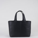 Tote media Nero in materiale sintetico con charms logo