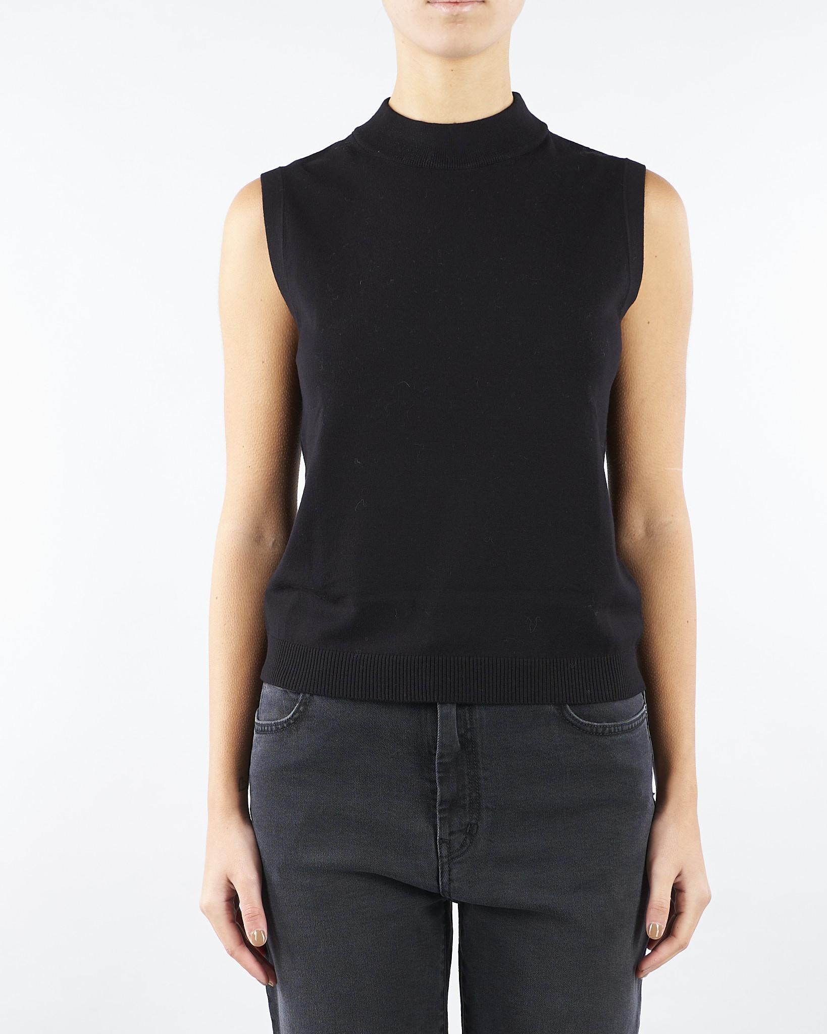 Top Nero in filato di viscosa stretch NAZIONE 14 MAX MARA WEEKEND 