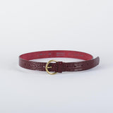 Cintura Bordeaux in pelle cocco con fibbia gold ACT030CI0020 85 ACTUALEE 