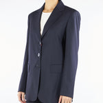 Blazer Blu in tela di lana NICE 8 MAX MARA STUDIO 