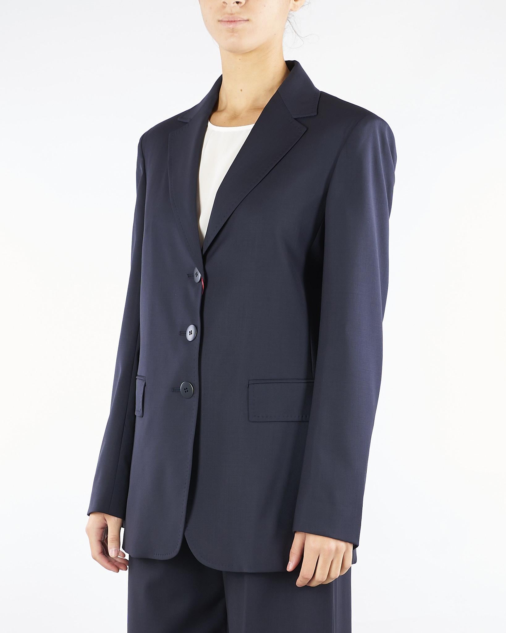 Blazer Blu in tela di lana NICE 8 MAX MARA STUDIO 