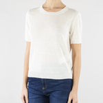 Maglia Bianco basic in filato di lino WKDPANCONE 1 MAX MARA WEEKEND 