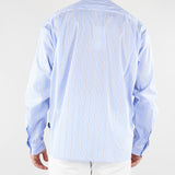 Camicia Celeste in cotone a righe CAU3DICI065B 30 3DICI 