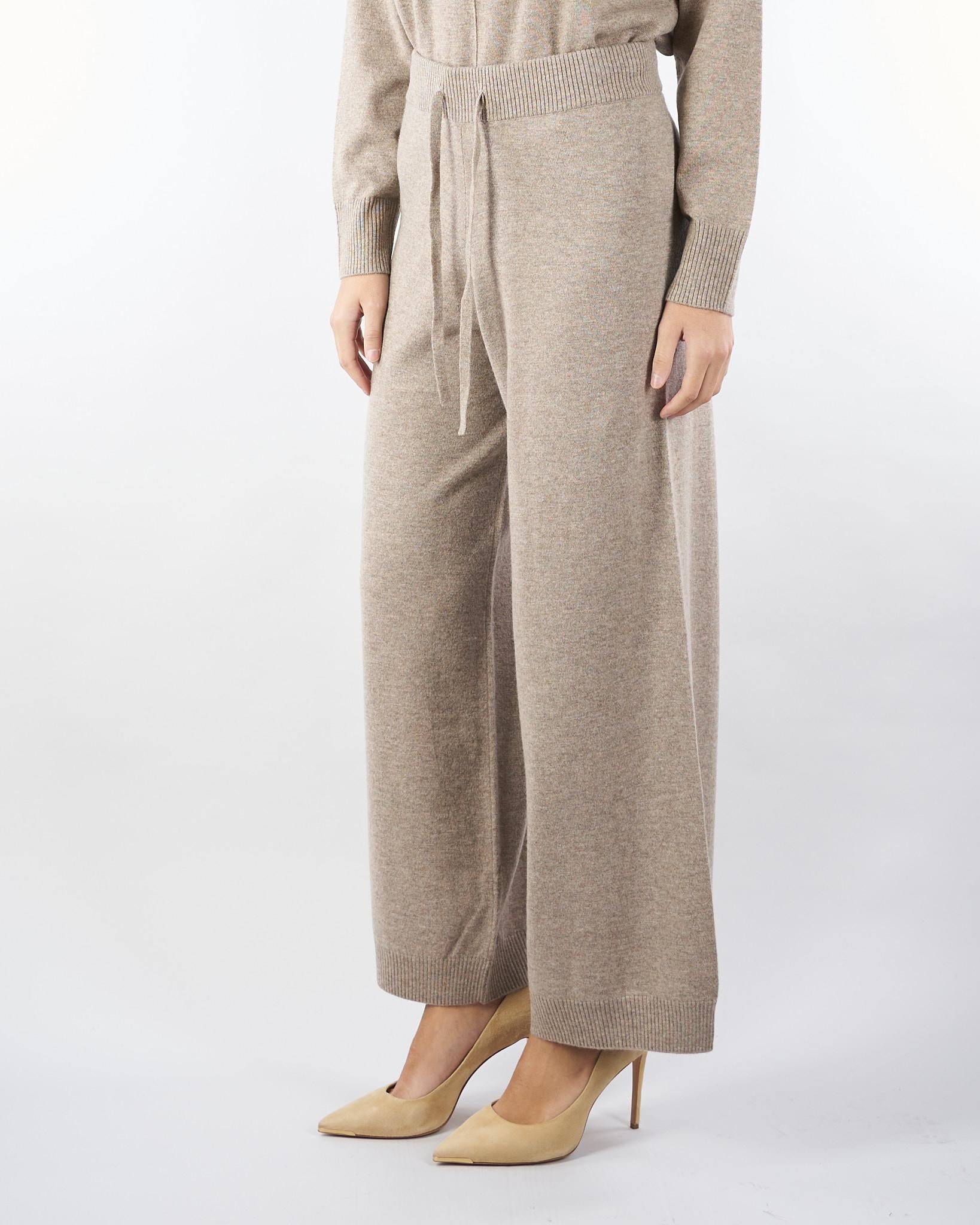 Pantalone Tortora in filato di lana e cachemire JOSEF 3 MAX MARA WEEKEND 