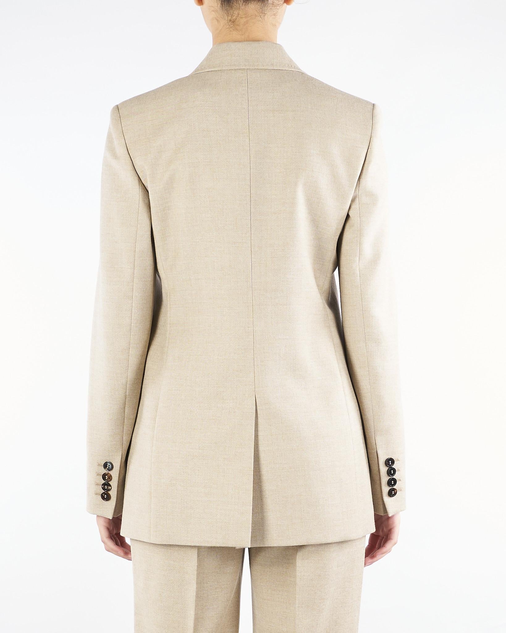 Blazer Beige regular fit in flanella BOLSENA 52 MAX MARA STUDIO 