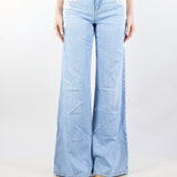 Pantaloni in denim con ricamo